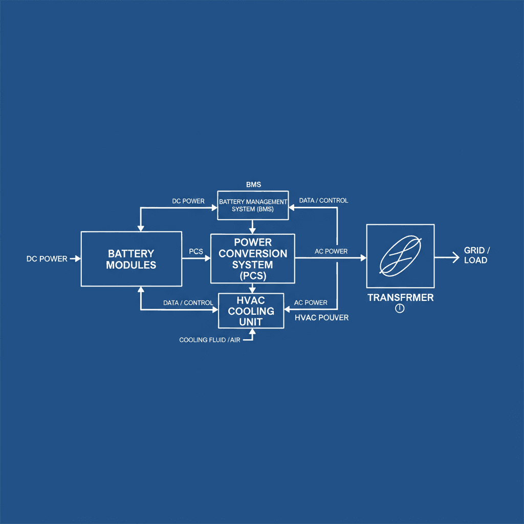 PCS, BMS e os Componentes de um Sistema BESS