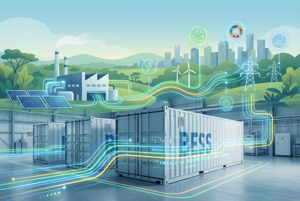 Descarbonização Industrial com BESS: Como Baterias Estão Acelerando as Metas ESG no Brasil
